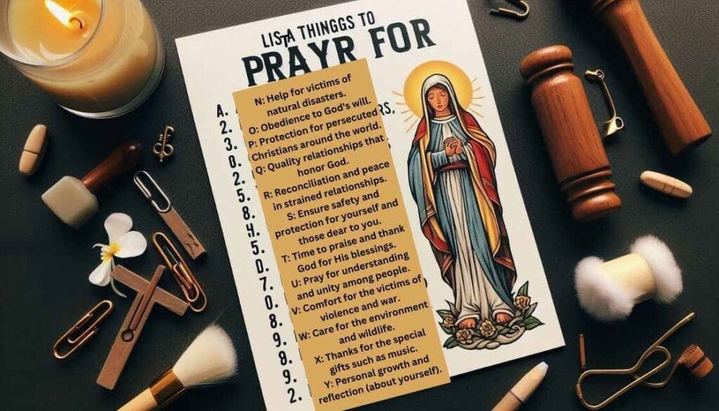 list of things to pray for